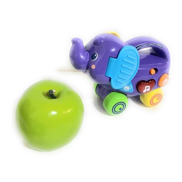 Push And Explore Vetch Elephant 6" musical education purple lights up works - Picture 2 of 6